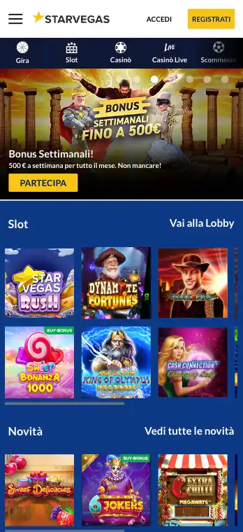 starvegas accedi